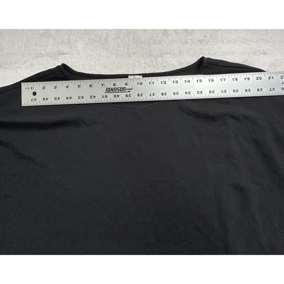 Wilfred Womens Black Textured Loose Fit Cropped Blouse Large 3/4 Sleeve Casual - Picture 6 of 8